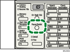 Pause/Redial key illustration