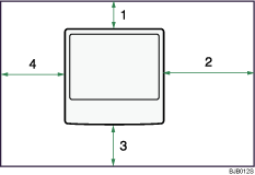 Illustration of the clearance areas numbered callout illustration