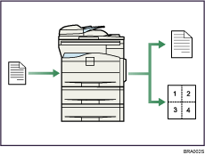 Illustration of using this machine as a copier