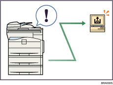 Illustration of monitoring the machine via computer