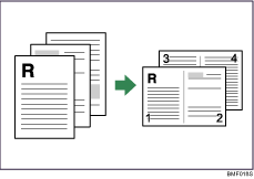 Illustration of 2 pages per sheet