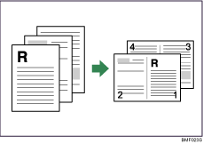 Illustration of 2 pages per sheet