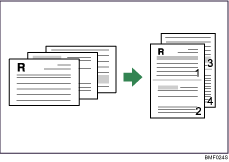 Illustration of 2 pages per sheet