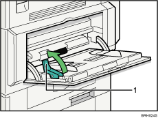 Bypass tray illustration numbered callout illustration