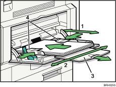 Bypass tray illustration numbered callout illustration