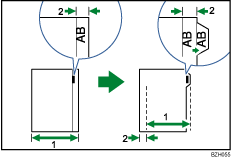 Illustration of copying onto tab stock