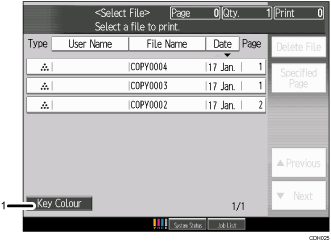 Operation panel screen illustration numbered callout illustration