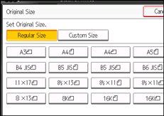 Operation panel screen illustration