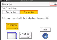 Operation panel screen illustration