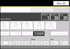Operation panel screen illustration