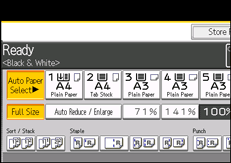 Operation panel screen illustration