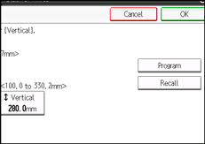 Operation panel screen illustration