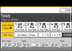 Operation panel screen illustration