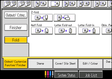 Operation panel screen illustration