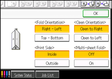 Operation panel screen illustration