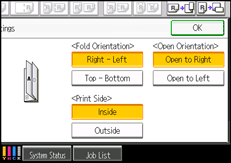Operation panel screen illustration