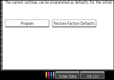 Operation panel screen illustration
