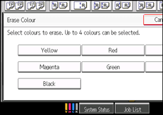 Operation panel screen illustration