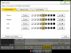 Operation panel screen illustration