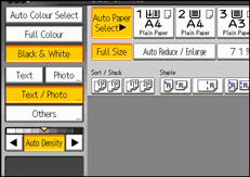 Operation panel screen illustration