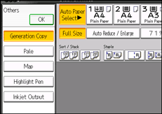 Operation panel screen illustration