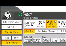 Operation panel screen illustration