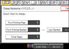Operation panel screen illustration
