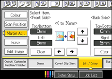 Operation panel screen illustration