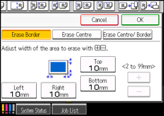 Operation panel screen illustration