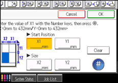 Operation panel screen illustration