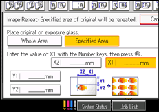 Operation panel screen illustration