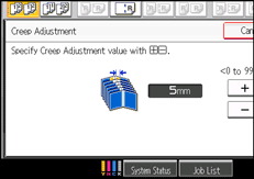 Operation panel screen illustration