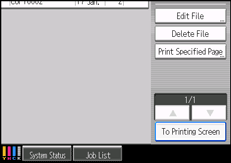Operation panel screen illustration