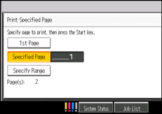 Operation panel screen illustration