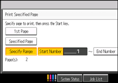 Operation panel screen illustration