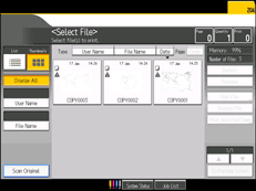 Operation panel screen illustration