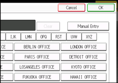 Operation panel screen illustration