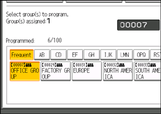 Operation panel screen illustration