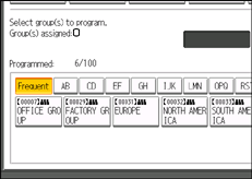 Operation panel screen illustration
