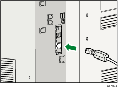 Illustration de la connexion du câble Ethernet