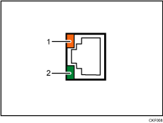 illustration d'un port 10BASE-T/100BASE-TX (illustration numérotée avec légende)