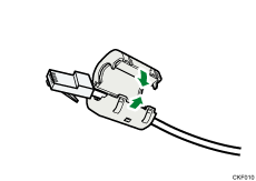 illustration du câble Ethernet avec noyau de ferrite 