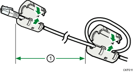 illustration du câble Ethernet avec noyau de ferrite 