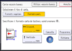 Illustrazione schermata pannello di controllo