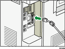 Illustrazione del collegamento del cavo di interfaccia Ethernet