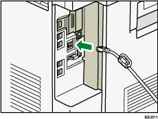 Illustrazione del collegamento del cavo Ethernet