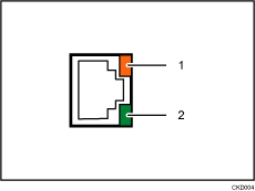 Illustrazione porta 10BASE-T/100BASE-TX (illustrazione numerata)