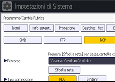 Illustrazione schermata pannello di controllo