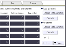 Illustrazione schermata pannello di controllo