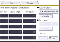 Illustrazione schermata pannello di controllo